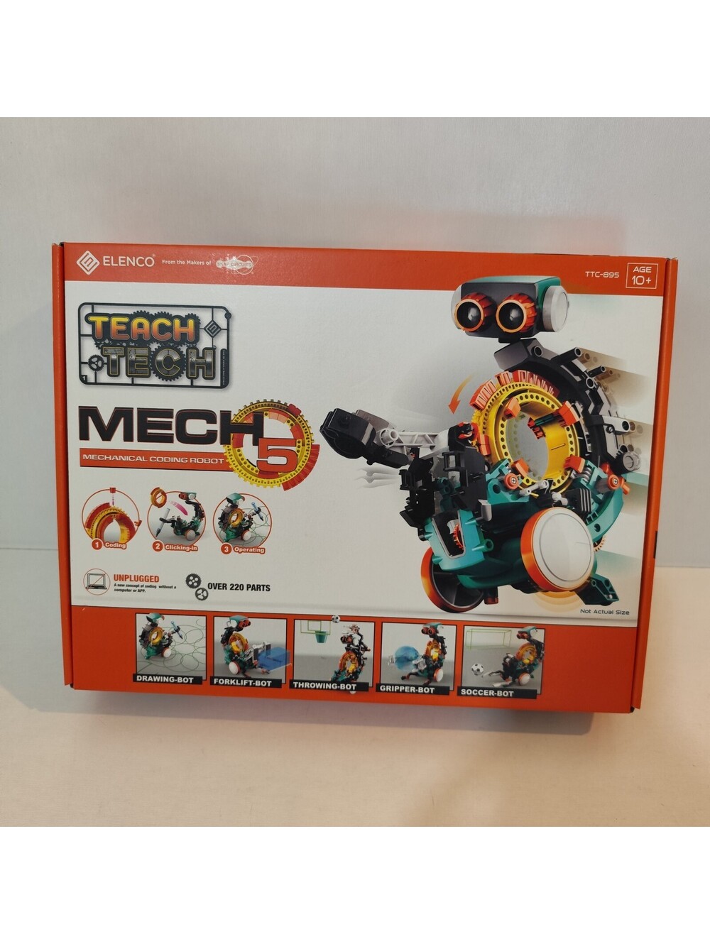 Elenco Teach Tech Mech 5 Programmable Mechanical Robot Coding Programming Kit